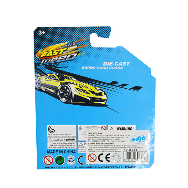 1:64 Ölçekli Die-Cast Yarışçı Yarasa Araba