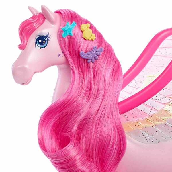 Barbie Sesli ve Işıklı Magic Pegasus ve Aksesuarları HLC40