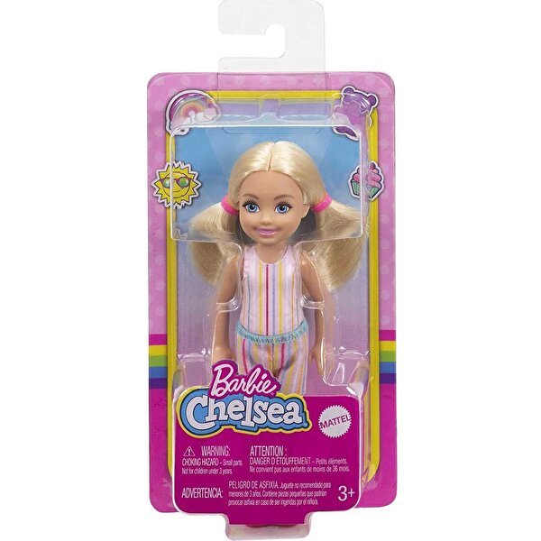 Barbie Aksesuarlı Chelsea Bebekler Çizgi Desenli Etekli GXT38