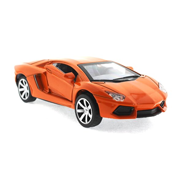 Diecast Sesli Işıklı Arabalar - Turuncu Lamborghini