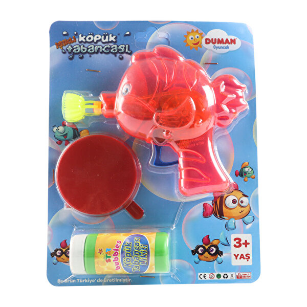 Vakumlu Işıklı Balık Köpük Tabancası Kırmızı