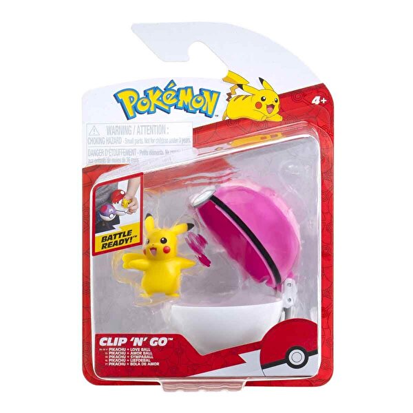 Pokemon CIip 'N' Go Figür S3 Pikachu ve Love Ball