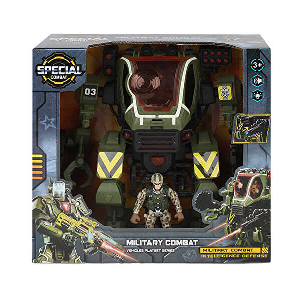 Special Combat Sesli Işıklı Askeri Robot Oyun Seti