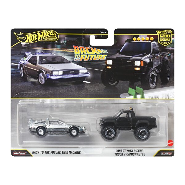 Hot Wheels 2'li̇ Premi̇um Araba Back to the Future Time Machine & 1987 Toyota Pickup Truck JHW48