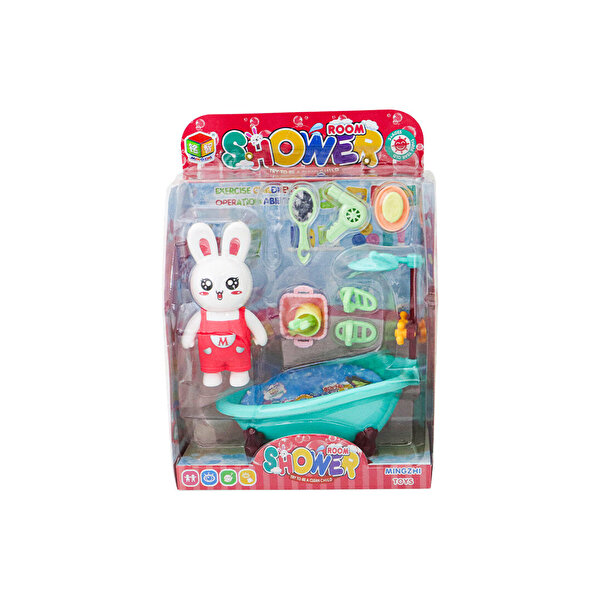 Minik Tavşan Banyoda Oyun Seti Aksesuarlı Banyo