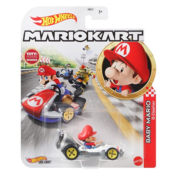 Hot Wheels Mario Kart Karakter Araçlar Baby Mario GRN12
