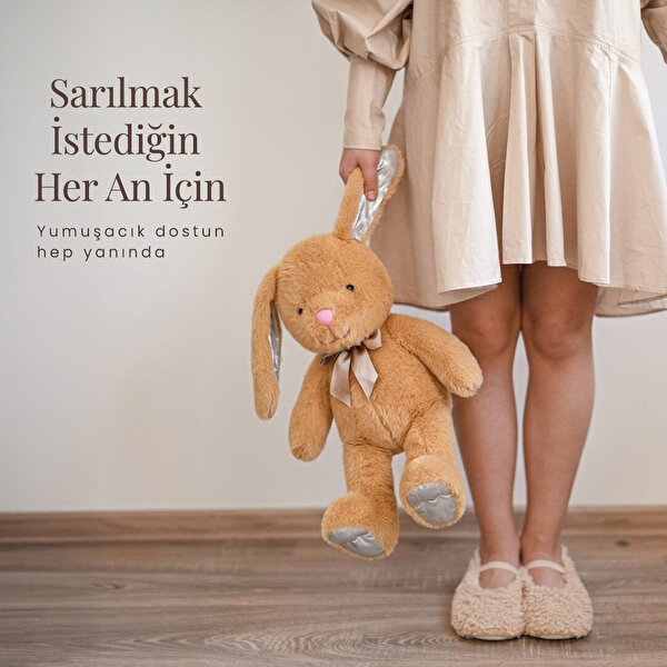 Kahverengi Peluş Tavşan 50 Cm
