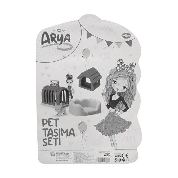 Arya Pet Taşıma Seti Üçgen Desen Elbiseli