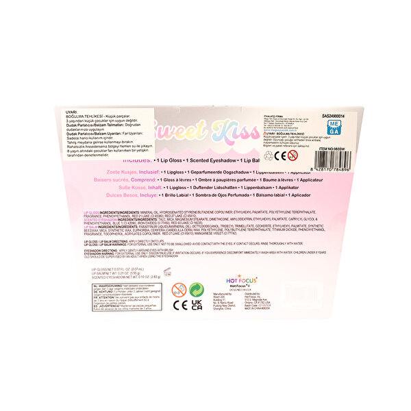 Hot Focus Sweet Kisses Taşınabilir Kozmetik Seti