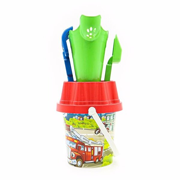 Kırmızı Kapaklı Yeşil Suluklu Kova Seti 1011