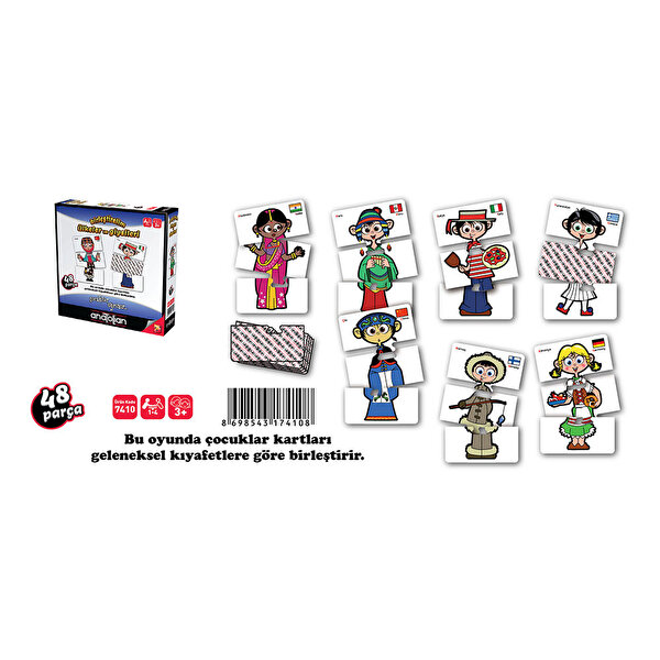 Anatolian 48 Parça Birleştirelim Ülkeler ve Giysileri