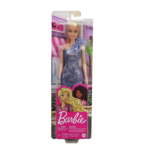 Barbie Pırıltılı Barbie Bebekler Mavi Elbiseli GRB32