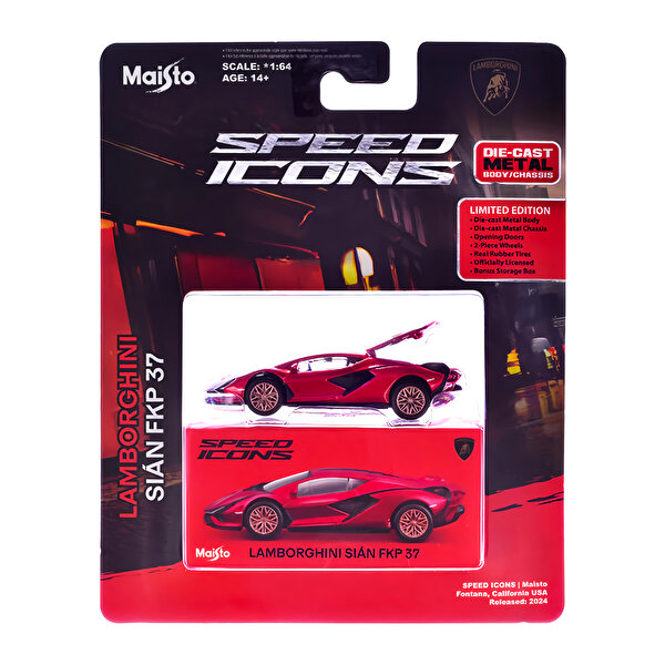1:64 Speed Icons Koleksiyon Araçlar Lamborghini Sian Fkp 37 Kırmızı
