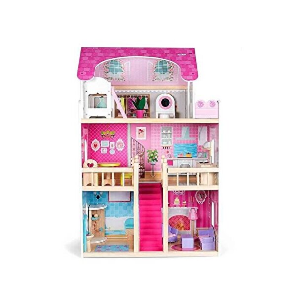 Pembe 3 Katlı Ahşap Ev