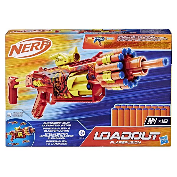 Nerf Loadout FlareFusion Blaster ve 18 N1 Dart