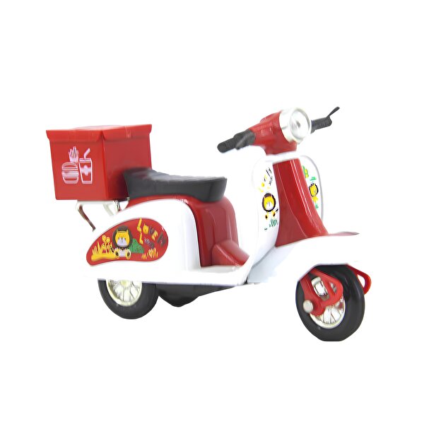 Kutulu Die Cast Kırmızı Kurye Motor