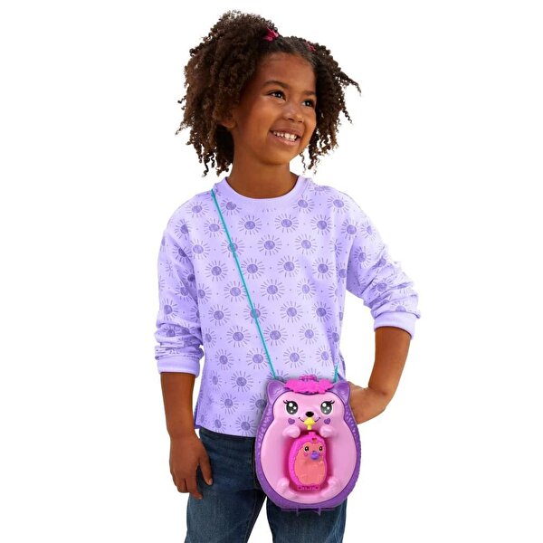 Polly Pocket Çanta Olabilen Micro Oyun Setleri Hedgehog Mom & Baby JBJ91