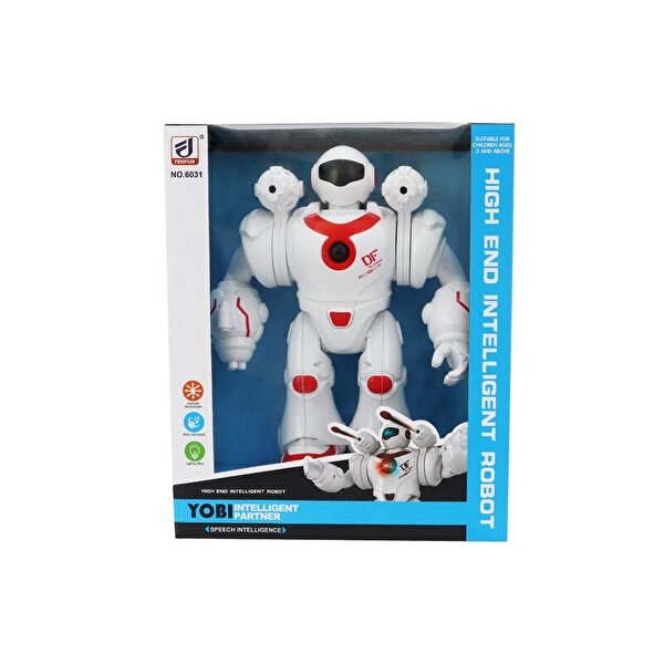 Sesli Ve Işıklı Savaş Robotu Kırmızı