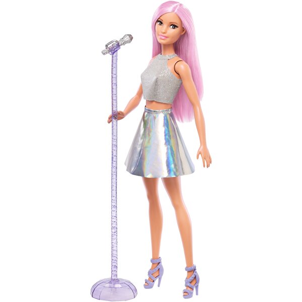 Barbie Kariyer Bebekleri Pop Star Bebek ve Mikrofonu FXN98