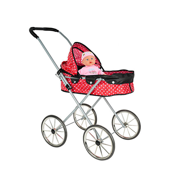 Gümüş Tekerlekli Beşikli Puset