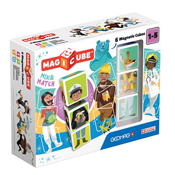 Geomag Magicube Mix Match Karakterler 6 parça 123