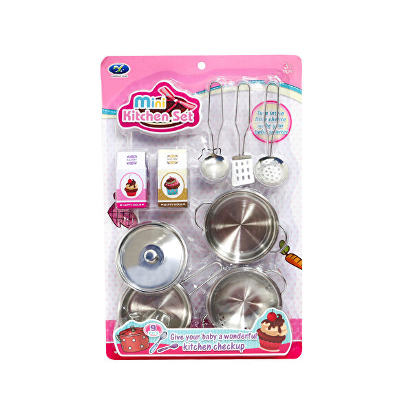 Mini Metal Mutfak Seti  9 Parça