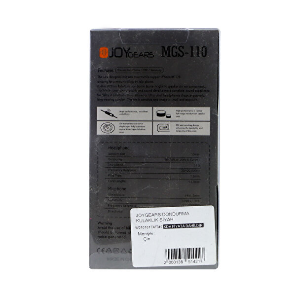 Joygears Ice Cream Kulaklık Siyah