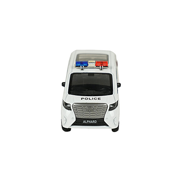 Sesli Işıklı Metal Çek Bırak Polis Arabası Beyaz