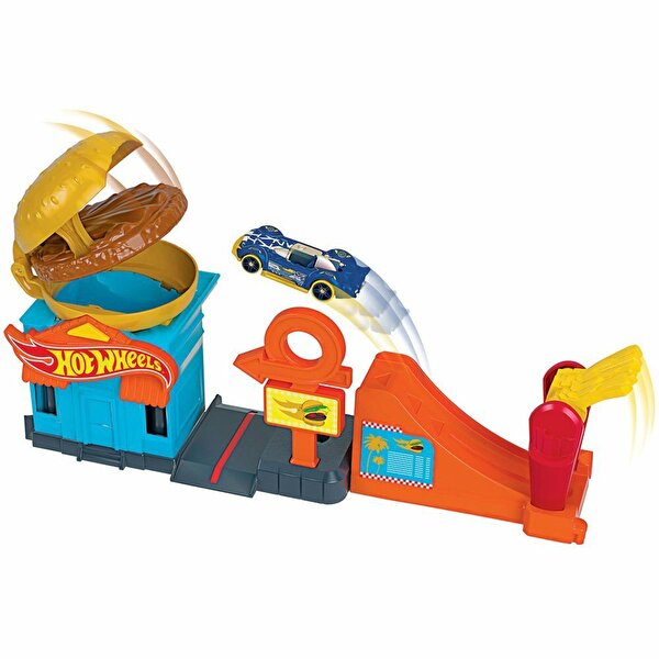 Hot Wheels Şehir Otoparkı Oyun Seti  Burger Dash GPD09