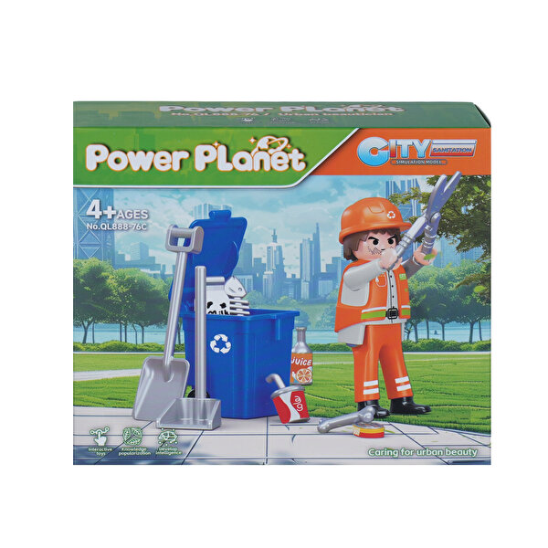 Power Planet Temizlik Görevlisi Figürlü Yapı Blok Oyuncak Seti C