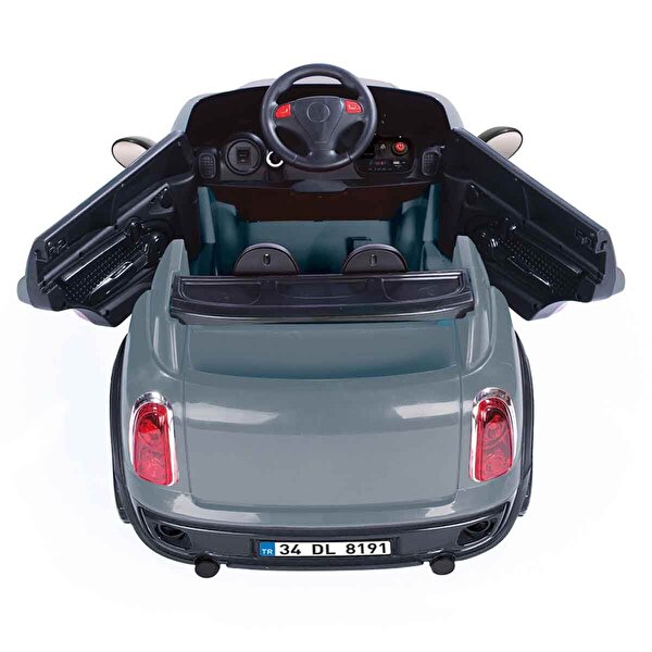Dolu Oyuncak Ride On Kumandalı 12 Volt Akülü Araba Gri