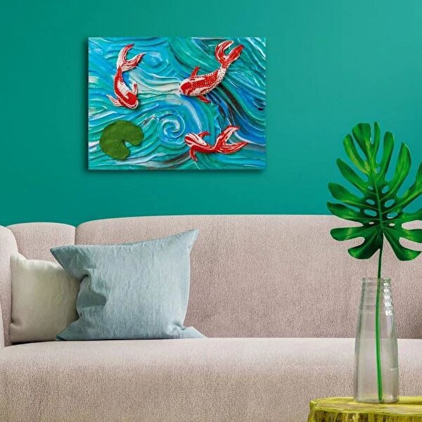 OKTO Koi Fish 3D Duyusal Sanat Seti