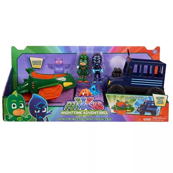 PijaMaskeliler İyiler ve Kötüler Araçlar Gekko Mobile ve Night Ninja's Bus