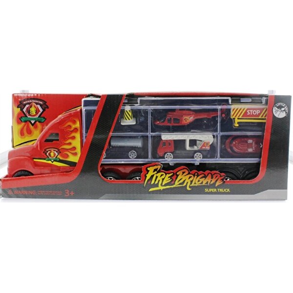 Taşınabilir Die Cast Metal Araçlı İtfaiye Kamyonu BA 139B