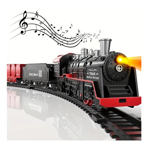 Sesli ve Buharlı Lokomotif 13 Parça Tren Seti