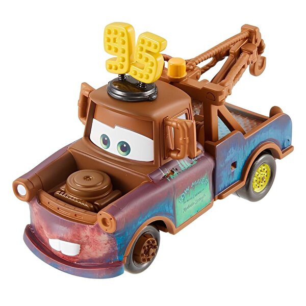 Cars 3 Tekli̇ Karakter Araçlar Mater With #95 Hat FLL68