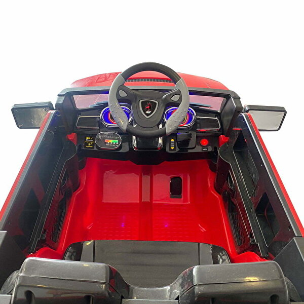 İznik 12 Volt Çift Kişilik Uzaktan Kumandalı Akülü Araba Kırmızı