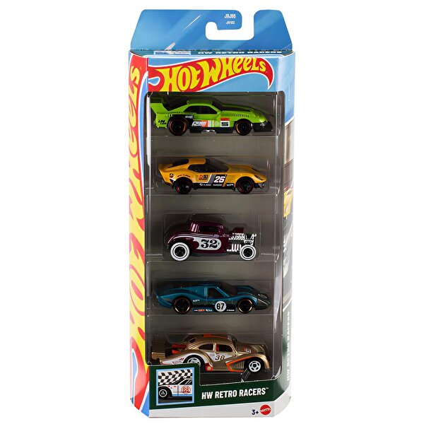 Hot Wheels Beşli Araba Seti Retro Racers JBJ86