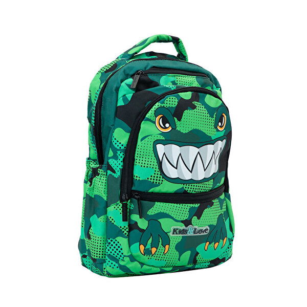 Kaukko Kids Love Square Dinosaur Sırt Çantası