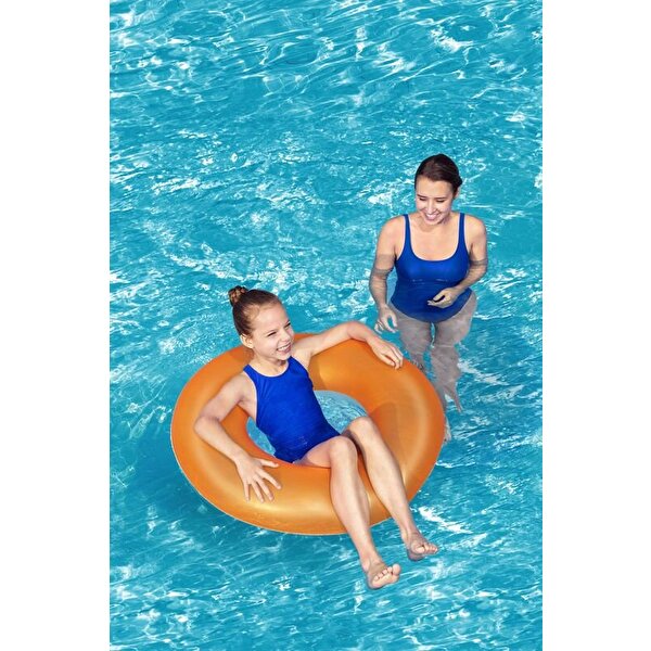 Yüzme Simidi Neon Çift Renk Turuncu