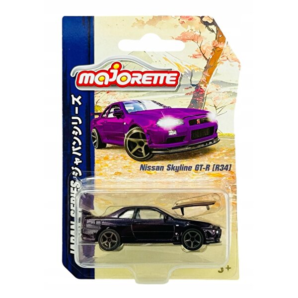 Majorette Japan Serisi Premi̇um Arabalar Nissan Skyline Gt-R (R34) Mor