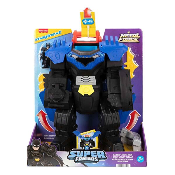 Imaginext Sesli ve Işıklı DC Metal Force Super Friends Batman Uçuş Aracı JDL03