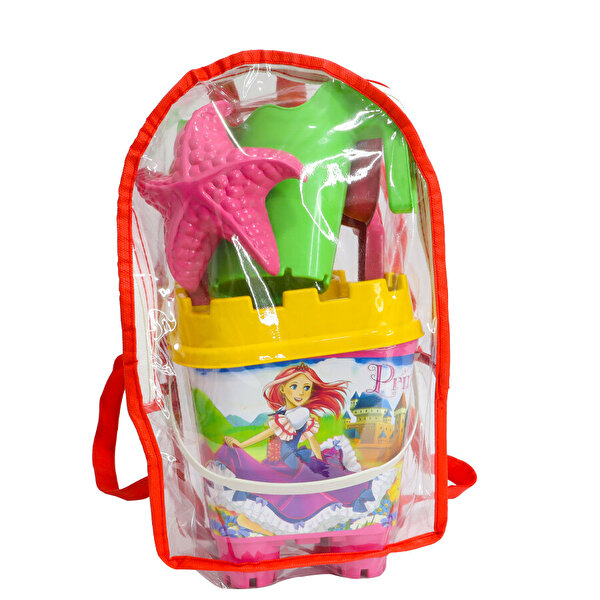 2016 Mas Resimli Çantalı Kale Kova Kürek Takımı Kırmızı Çantalı