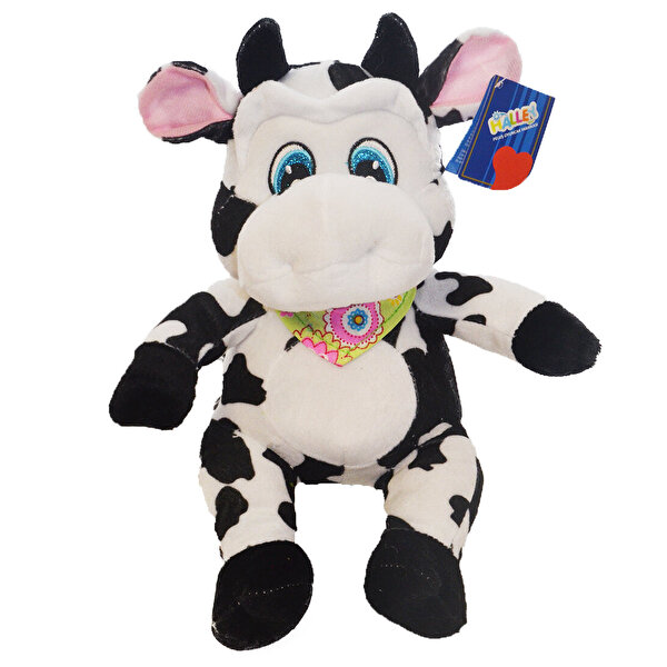Renkli Peluş İnek 25 cm.