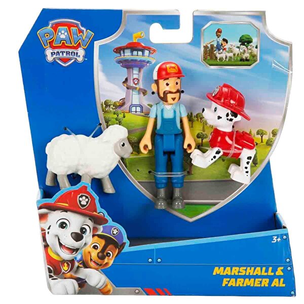 Paw Patrol 3’lü Figür Seti Marshall ve Farmer Al