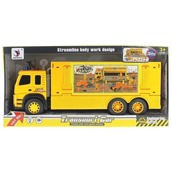 Sürtmeli Sesli ve Işıklı İş Makinesi Taşıyıcı Tır