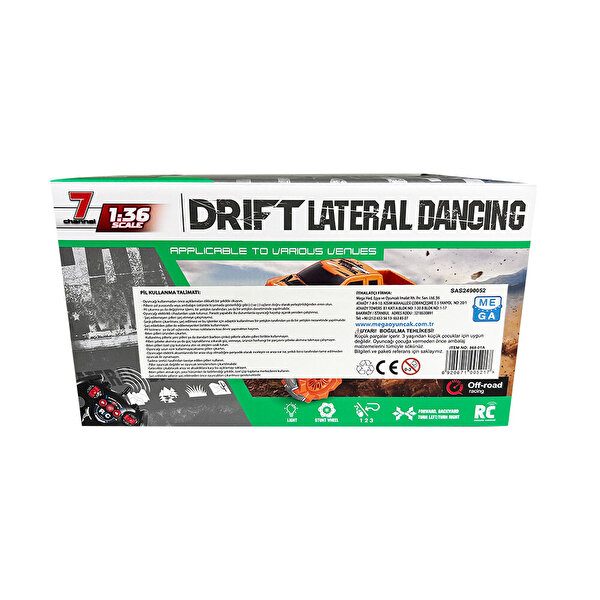 1:36 Uzaktan Kumandalı Drift Car Turuncu