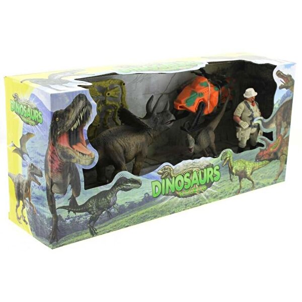 Dinozor Avcısı Helikopter ve Figür Oyun Seti