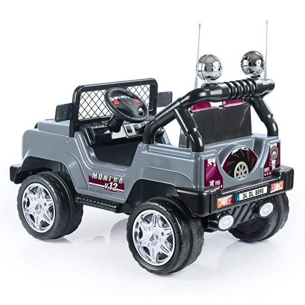 Dolu Montra Uzaktan Kumandalı Gri 12V Akülü Araba