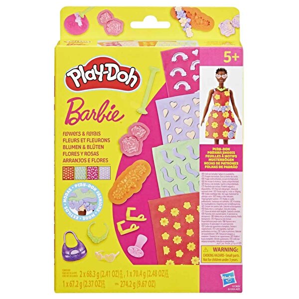 Play Doh Barbie Designer Desen Paketi Hamur Oyun Seti Flowers & Florais G1363